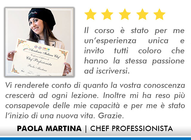 Corso Chef Opinioni - Martina